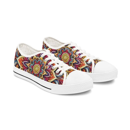 Colorful Women's Low Top Sneaker Mandala Style
